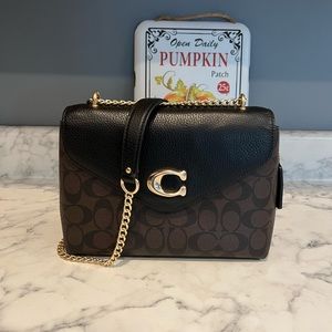 Coach Tammie Shoulder Bag in Signature Canvas Black